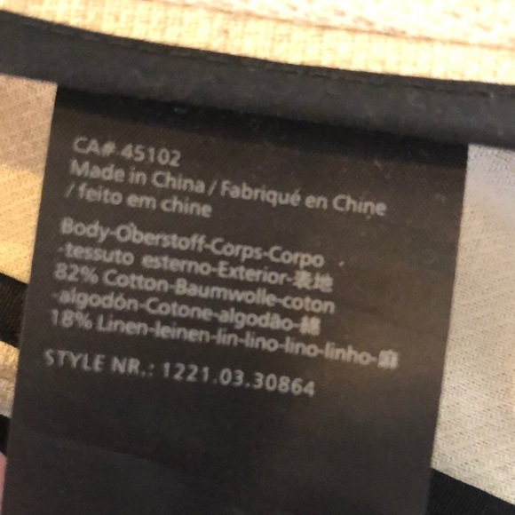 Mason Scotch Cotton Linen Blend Black Piping Trim Size 1 or Small Blazer - Picture 14 of 14